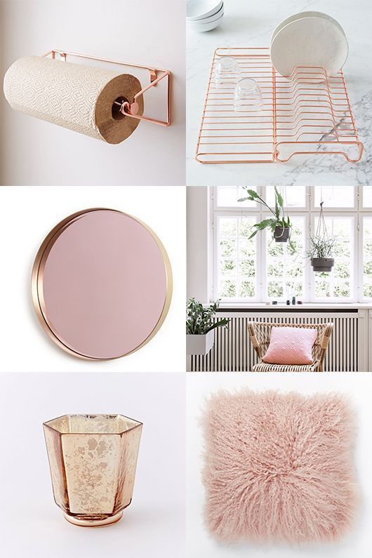 rose gold home decor accessories