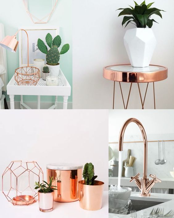 rose gold home decor accessories