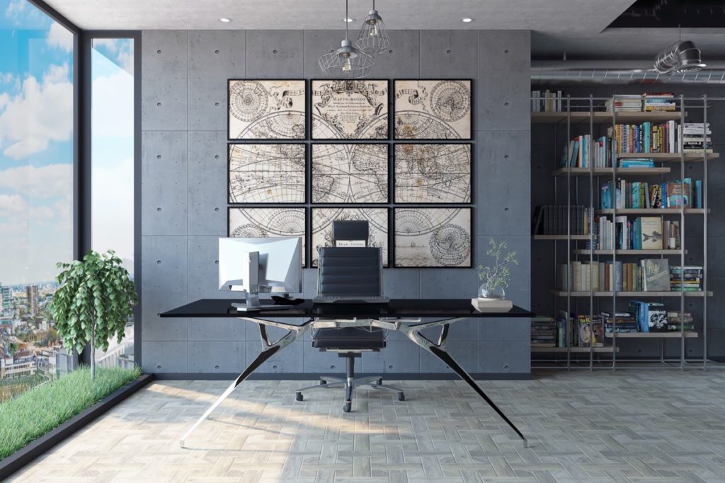 industrial style home office