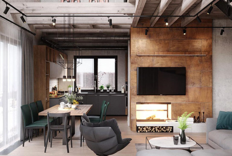 Inviting industrial style house from Minsk - Loftspiration