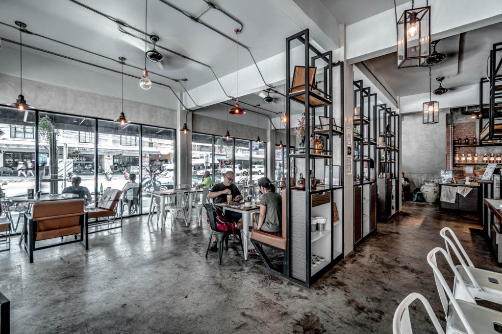 industrial style cafe